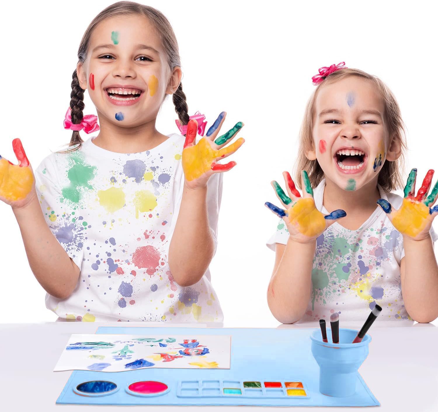 Silicone Craft Art Mat with Cleaning Cup (42×37 cm)