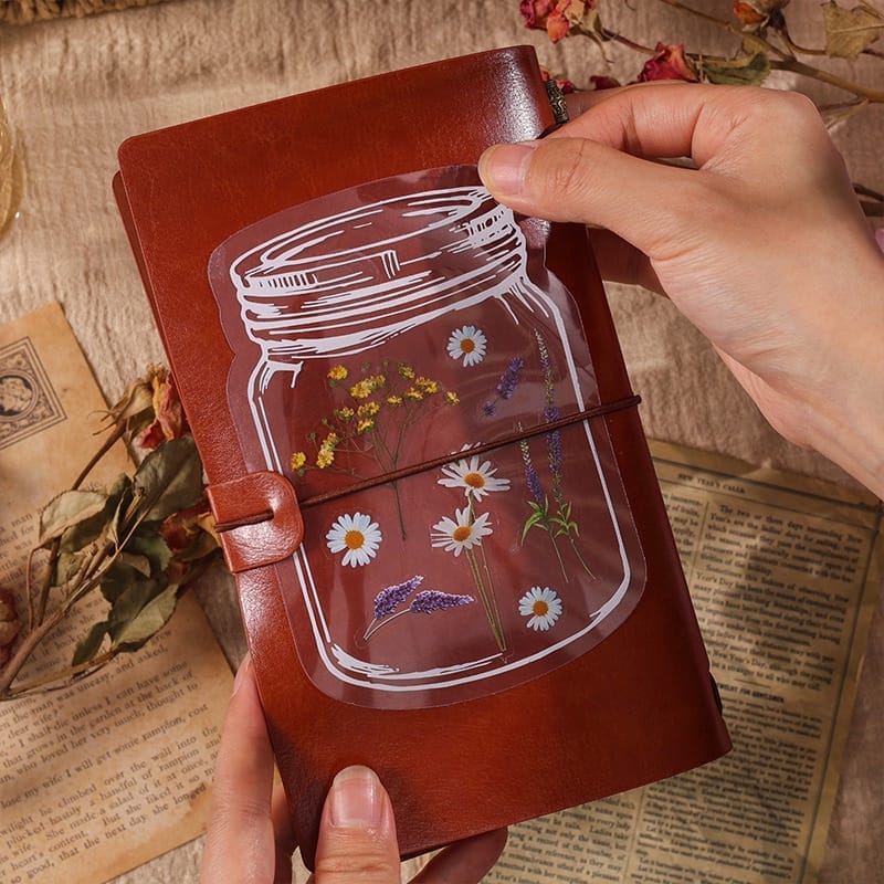 (Buy 1 Get 1 Free) Natural dried flower Sheet stickers for Journaling & Resin (Pack of 6 pcs)