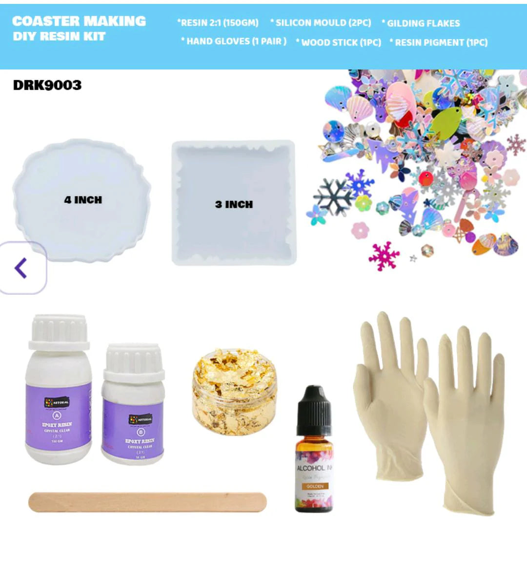 Artorial Resin Coaster Making DIY Kit