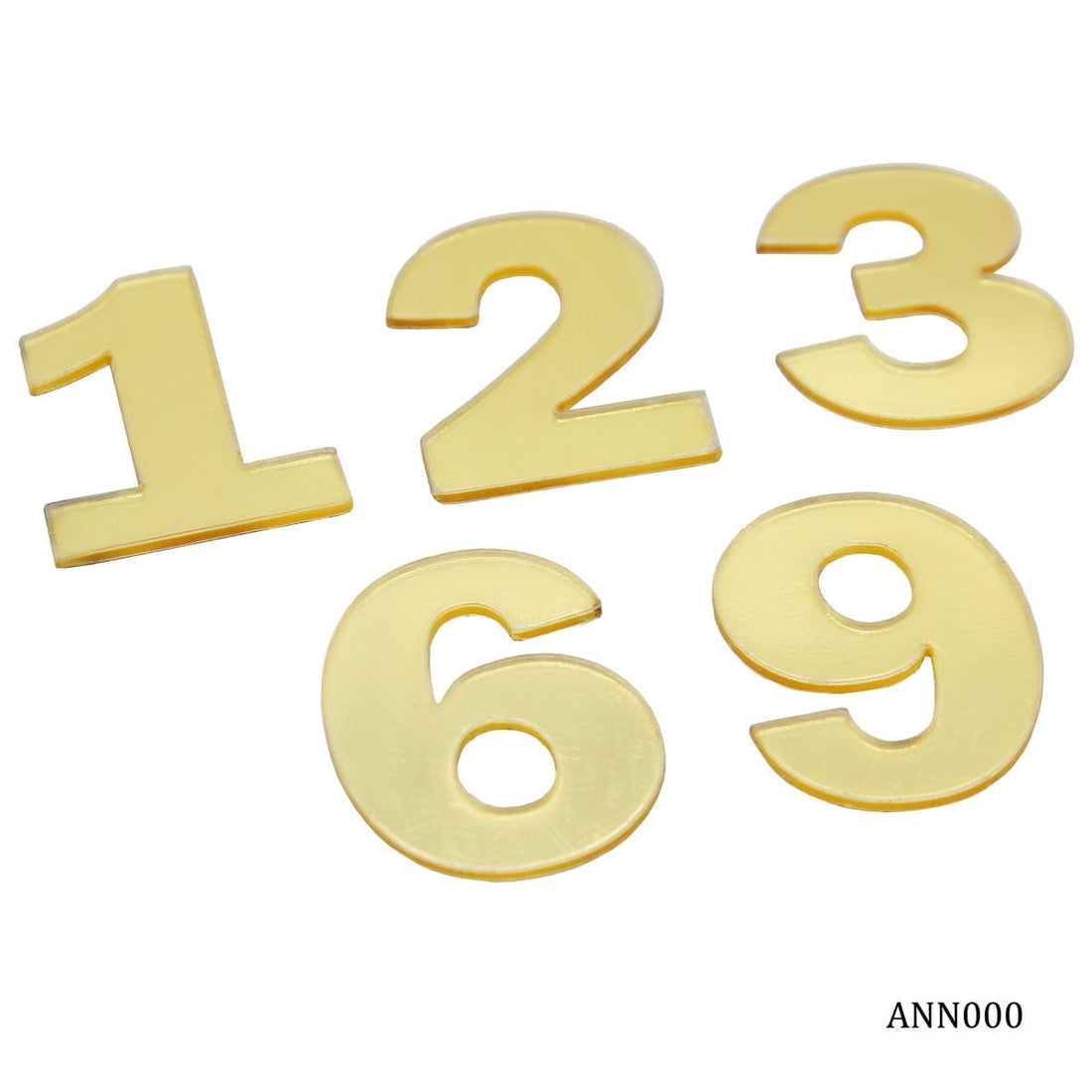 Clock numbers 12-3-6-9 Gold  1 INCH