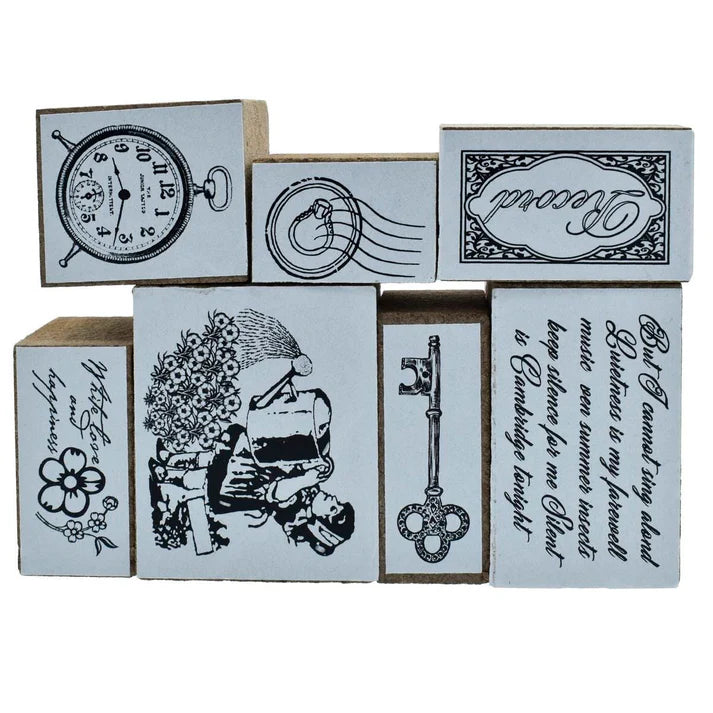 Craft Stamp Set Clock Key 7 Pcs Set CSSC05