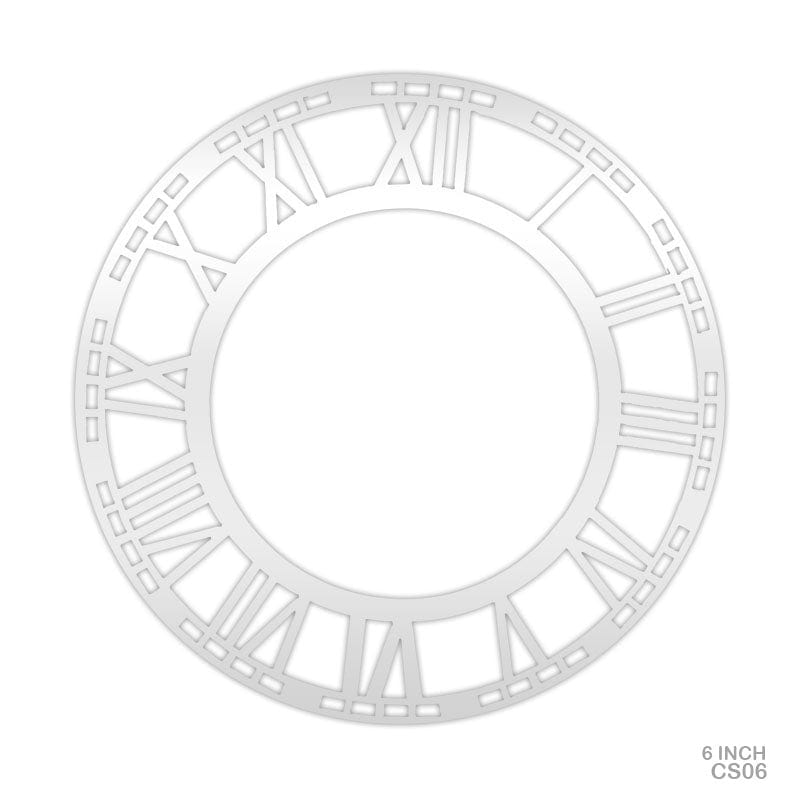 Clock Acrylic Silver 06 Roman (Cs06)