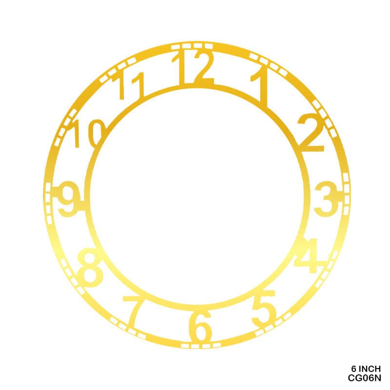 Clock Acrylic Golden 06 Number