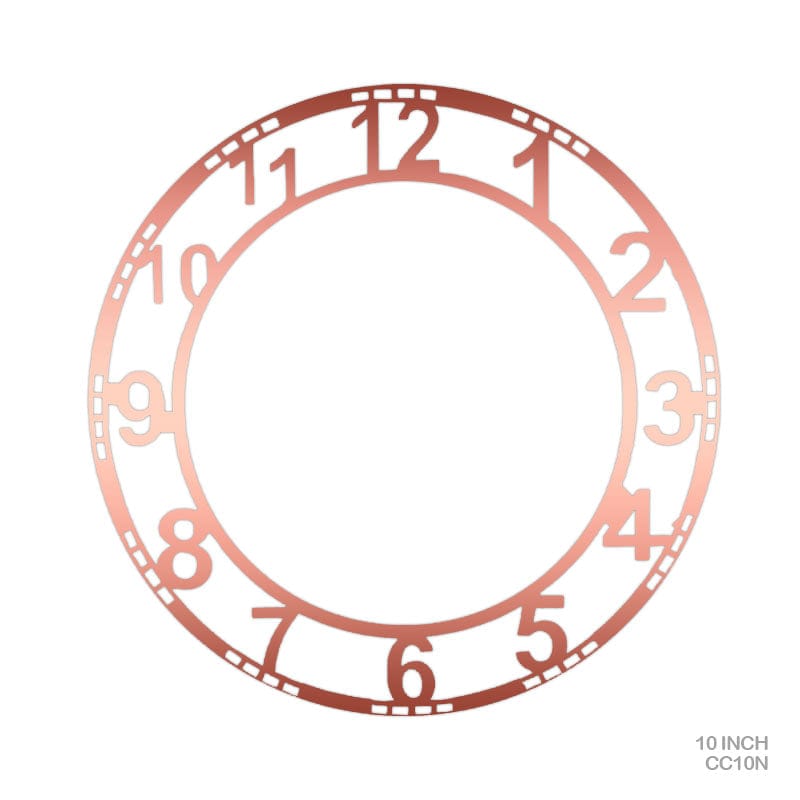 Clock Acrylic Copper 10 Number (Cc10N)