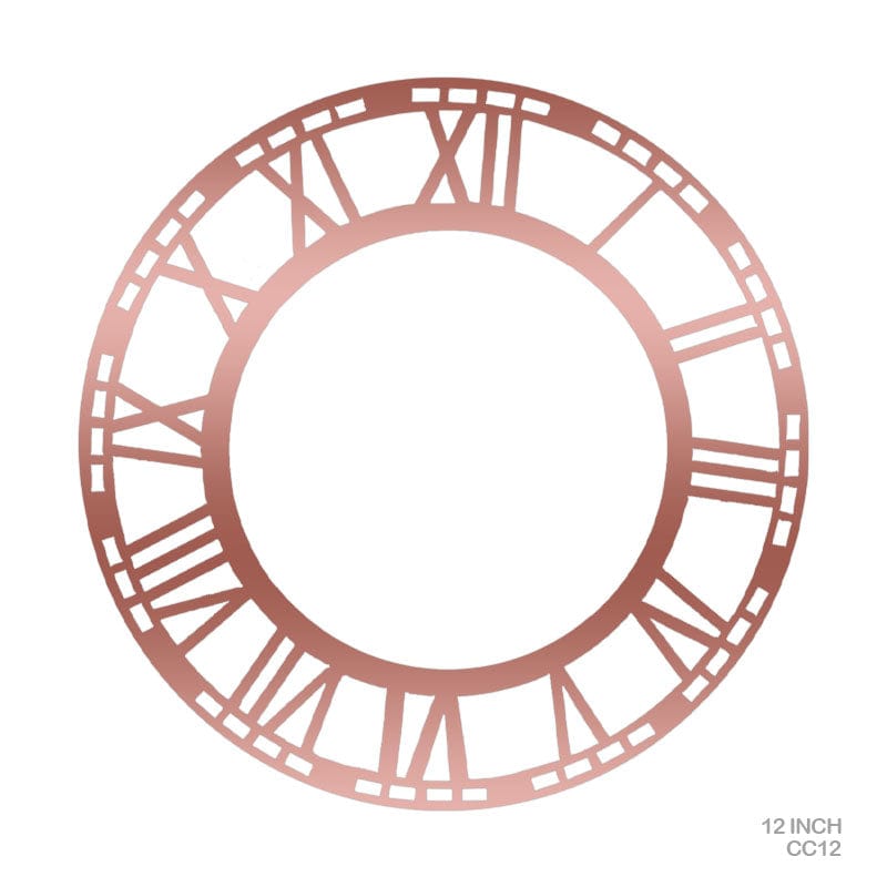 Clock Acrylic Copper 12 Roman (Cc12)