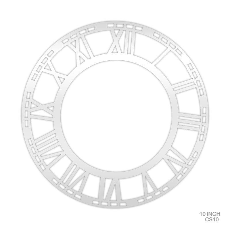 Clock Acrylic Silver 10 Roman (Cs10)