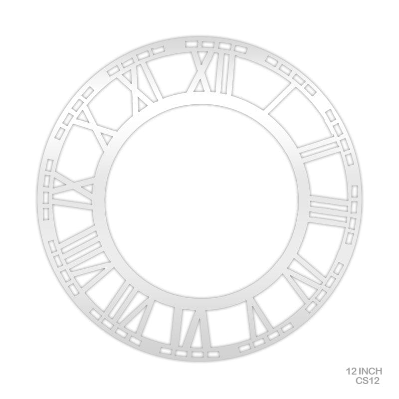 Clock Acrylic Silver 12 Roman (Cs12)