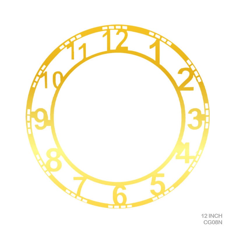Golden Acrylic Clock Number 8- DIY Clock Making