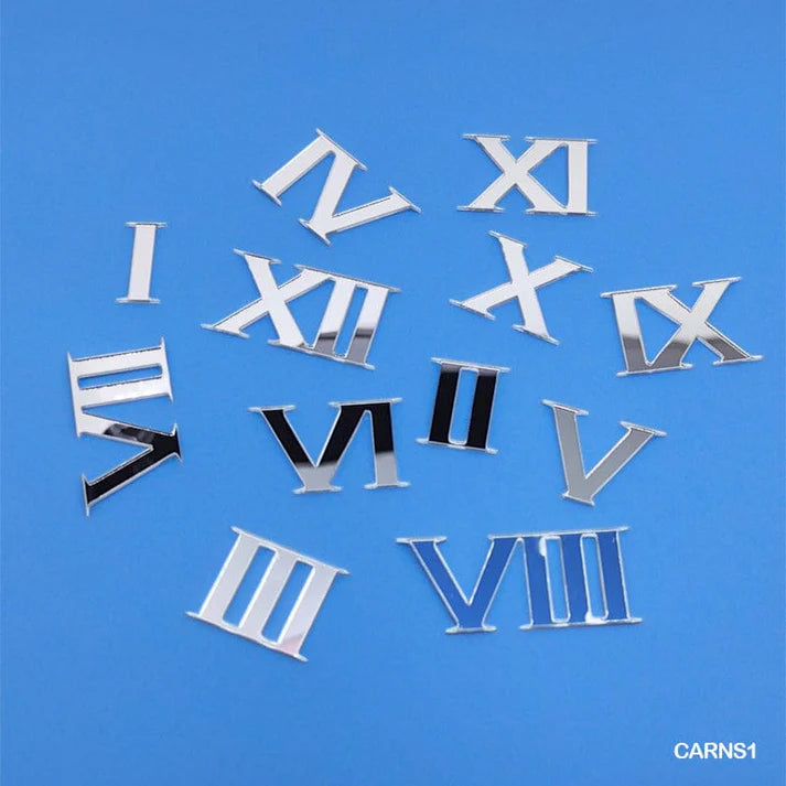 Clock Acrylic Roman 1 Silver (Carns1)