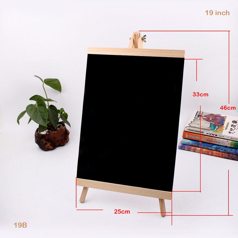 Small Black Board with Wooden Easel (25x46cm)