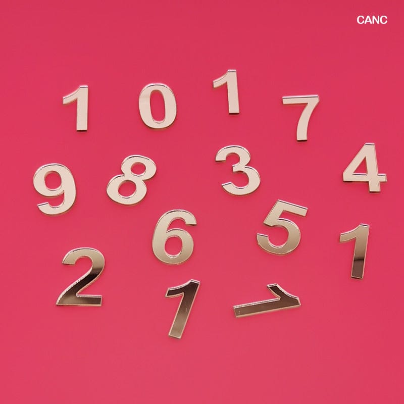 Clock Acrylic Number Copper 1   (Contain 1 Unit)