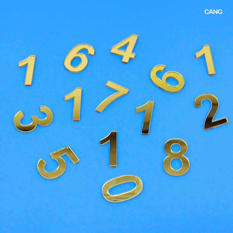 Gold Acrylic Clock Numbers - DIY Clock Making (Set)