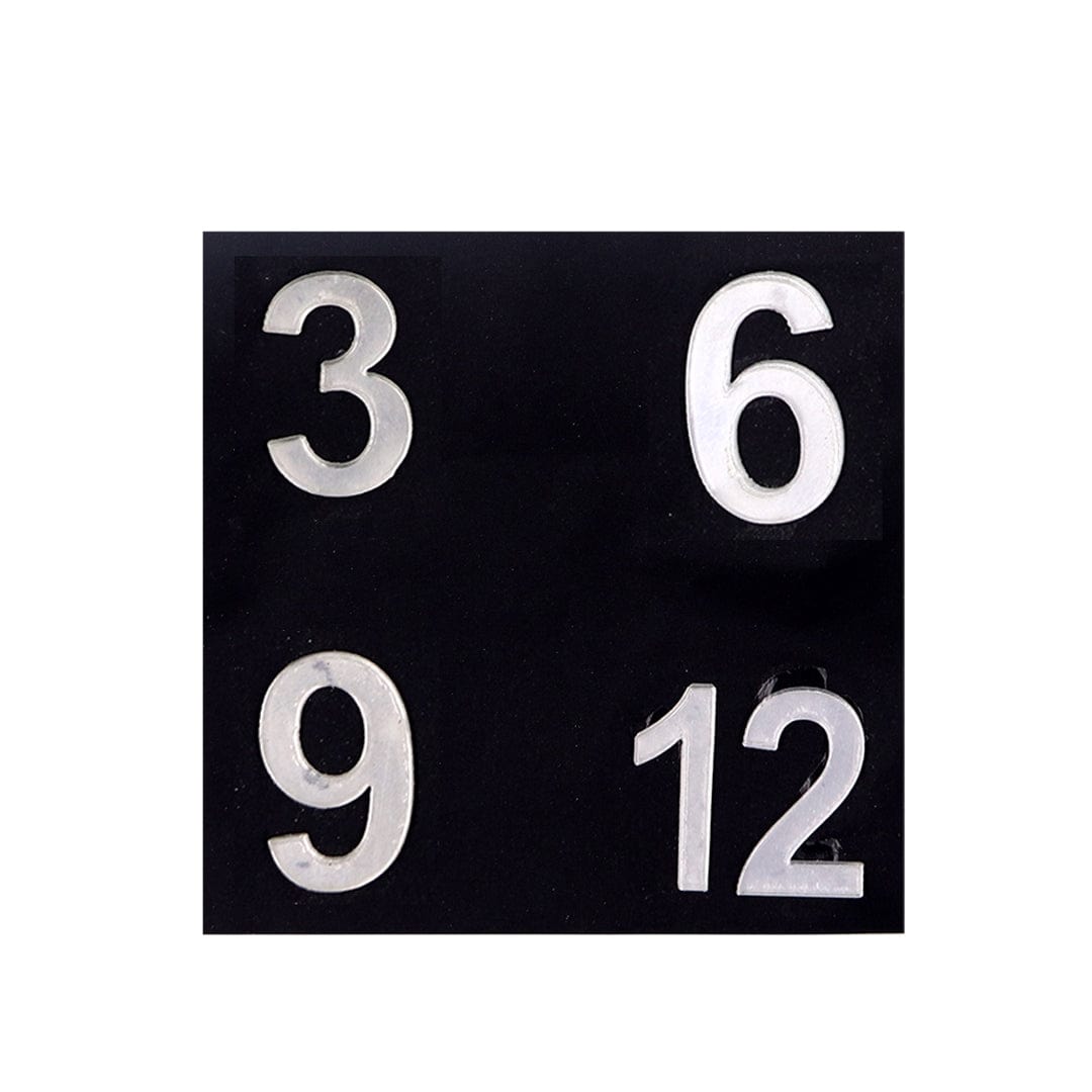 acrylic cutting number letter silver 4pcs