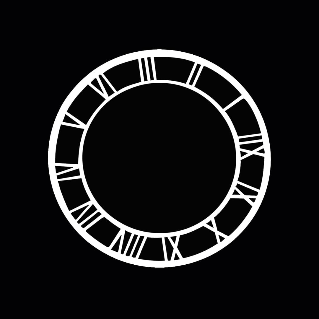 Acrylic Clock Cutout 4Inch White Roman
