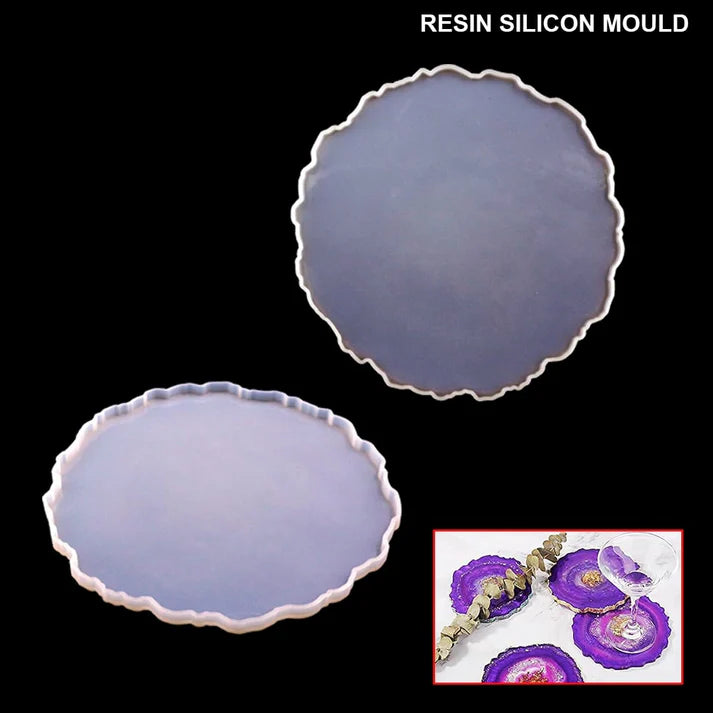 Resin Silicone Mould Coaster Agate 10Inch