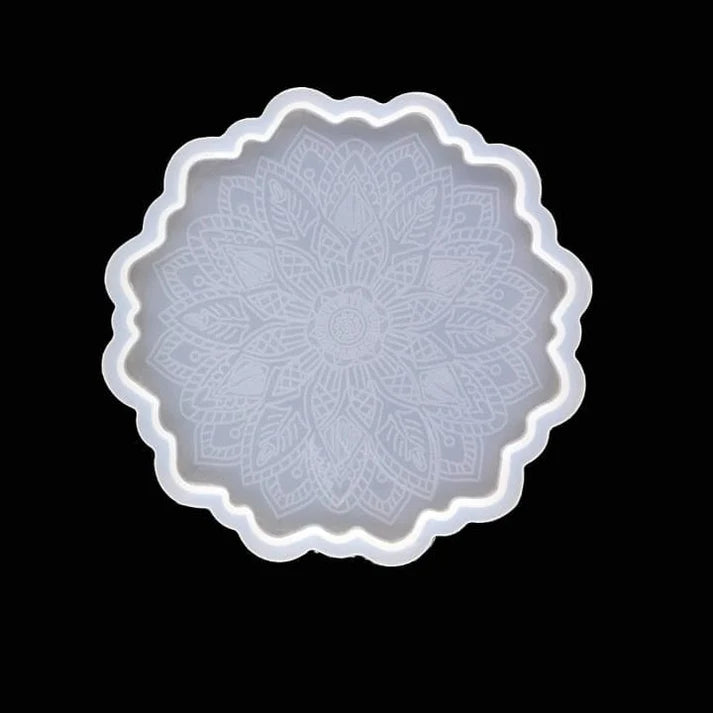 Resin Silicone Mould Mandala Coaster 4 Inch Raws-010